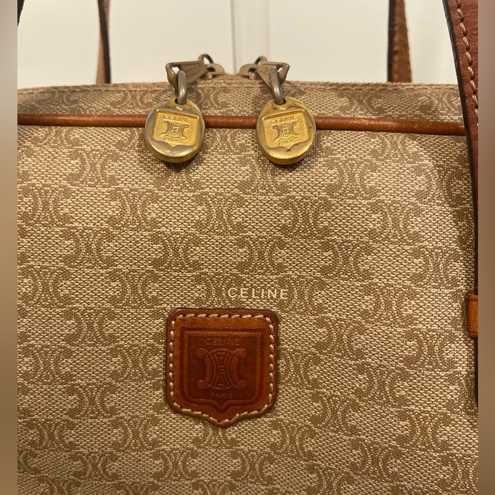 CELINE Rare Vintage Beige Macadam Mini Tote - Picture 3 of 17